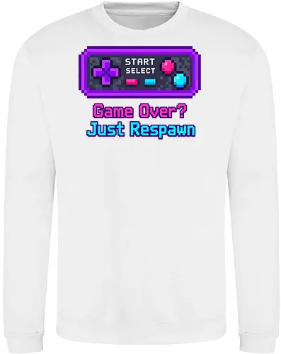 Game Over Just Respawn Gamer Controller Retro Gaming - Gaming, Retro, Videospiele, Controller, Zocker, Nerd, Geek, Respawn, Gamer - Sweatshirt