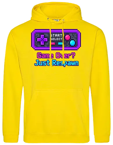 Game Over Just Respawn Gamer Controller Retro Gaming - Gaming, Retro, Videospiele, Controller, Zocker, Nerd, Geek, Respawn, Gamer - Standard Hoodie