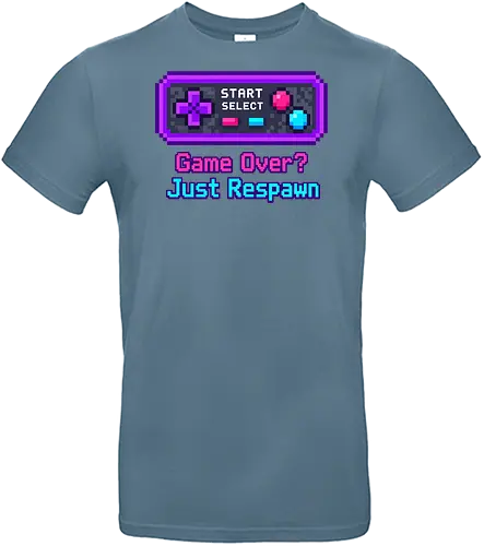 Game Over Just Respawn Gamer Controller Retro Gaming - Gaming, Retro, Videospiele, Controller, Zocker, Nerd, Geek, Respawn, Gamer - Standard T-Shirt