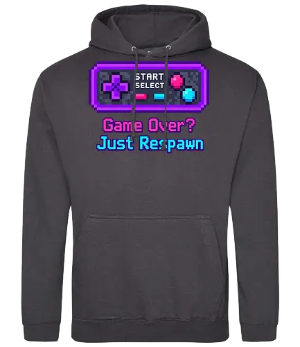 Game Over Just Respawn Gamer Controller Retro Gaming - Gaming, Retro, Videospiele, Controller, Zocker, Nerd, Geek, Respawn, Gamer - Standard Hoodie