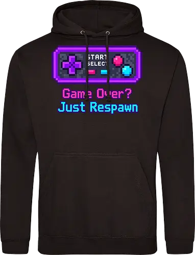 Game Over Just Respawn Gamer Controller Retro Gaming - Gaming, Retro, Videospiele, Controller, Zocker, Nerd, Geek, Respawn, Gamer - Standard Hoodie