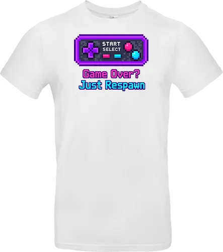 Game Over Just Respawn Gamer Controller Retro Gaming - Gaming, Retro, Videospiele, Controller, Zocker, Nerd, Geek, Respawn, Gamer - Standard T-Shirt