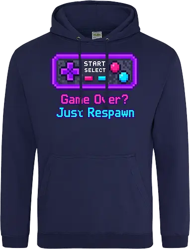 Game Over Just Respawn Gamer Controller Retro Gaming - Gaming, Retro, Videospiele, Controller, Zocker, Nerd, Geek, Respawn, Gamer - Standard Hoodie