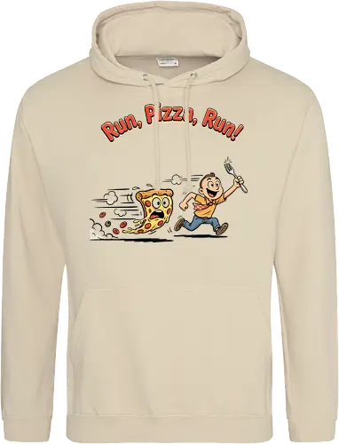 Run Pizza Run Lustiges Fast Food Pizza Design - Pizza, Fast Food, Lustig, Spruch, Foodie, Pizzeria, Humor, Essen, Fun - Standard Hoodie