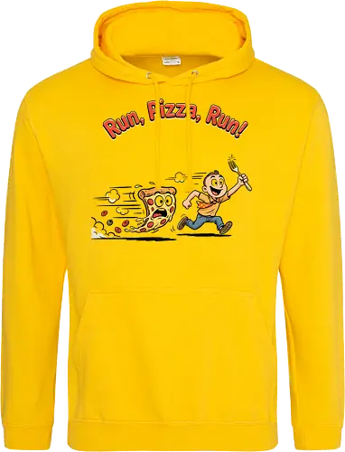 Run Pizza Run Lustiges Fast Food Pizza Design - Pizza, Fast Food, Lustig, Spruch, Foodie, Pizzeria, Humor, Essen, Fun - Standard Hoodie
