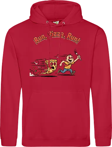 Run Pizza Run Lustiges Fast Food Pizza Design - Pizza, Fast Food, Lustig, Spruch, Foodie, Pizzeria, Humor, Essen, Fun - Standard Hoodie