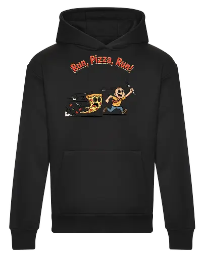 Run Pizza Run Lustiges Fast Food Pizza Design - Pizza, Fast Food, Lustig, Spruch, Foodie, Pizzeria, Humor, Essen, Fun - Heavyweight Hoodie