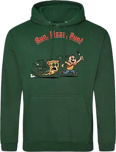 Run Pizza Run Lustiges Fast Food Pizza Design - Pizza, Fast Food, Lustig, Spruch, Foodie, Pizzeria, Humor, Essen, Fun - Standard Hoodie