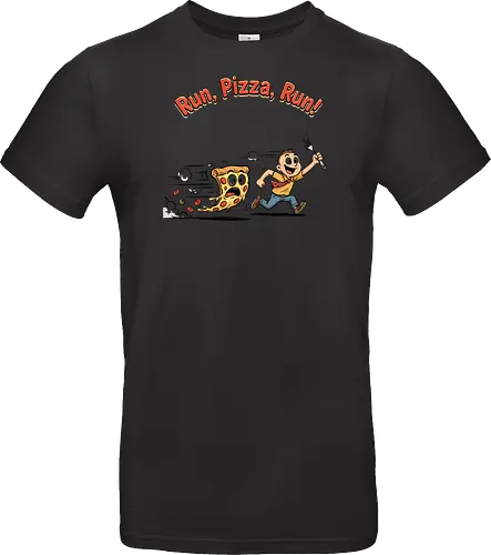 Run Pizza Run Lustiges Fast Food Pizza Design - Pizza, Fast Food, Lustig, Spruch, Foodie, Pizzeria, Humor, Essen, Fun - Standard T-Shirt