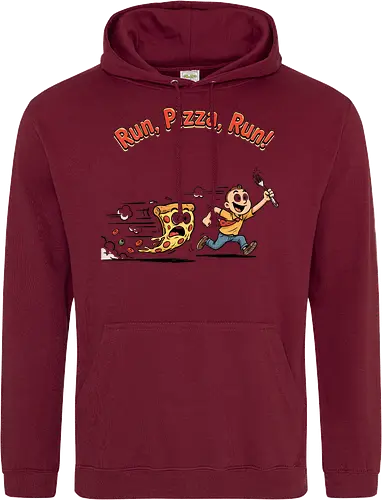 Run Pizza Run Lustiges Fast Food Pizza Design - Pizza, Fast Food, Lustig, Spruch, Foodie, Pizzeria, Humor, Essen, Fun - Standard Hoodie