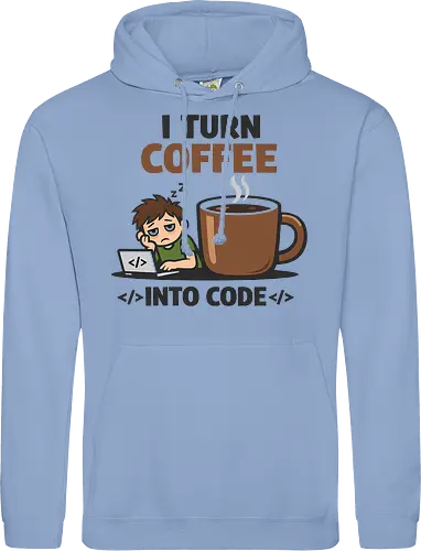 I Turn Coffee Into Code Programmierer Kaffee - Programmierer, Entwickler, Kaffee, Code, Coding, Coffee, Software, Nerd, Geek - Standard Hoodie