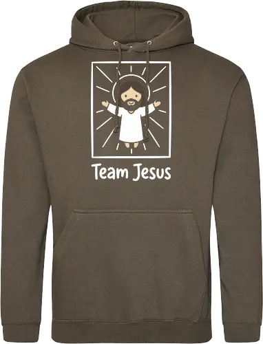 Minimalist Savior: Chibi Jesus - Jesus shirt, Christian graphic tee, chibi Jesus design, minimalist faith apparel, cute religious clothing, kawaii Christian merch, modern church streetwear, subtle faith fashion, inspirational graphic tee, simple Jesus illustration - Standard Hoodie