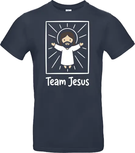 Minimalist Savior: Chibi Jesus - Jesus shirt, Christian graphic tee, chibi Jesus design, minimalist faith apparel, cute religious clothing, kawaii Christian merch, modern church streetwear, subtle faith fashion, inspirational graphic tee, simple Jesus illustration - Standard T-Shirt