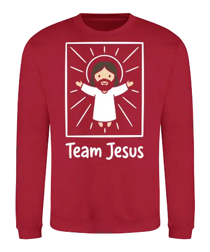 Minimalist Savior: Chibi Jesus - Jesus shirt, Christian graphic tee, chibi Jesus design, minimalist faith apparel, cute religious clothing, kawaii Christian merch, modern church streetwear, subtle faith fashion, inspirational graphic tee, simple Jesus illustration - Sweatshirt