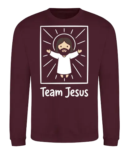 Minimalist Savior: Chibi Jesus - Jesus shirt, Christian graphic tee, chibi Jesus design, minimalist faith apparel, cute religious clothing, kawaii Christian merch, modern church streetwear, subtle faith fashion, inspirational graphic tee, simple Jesus illustration - Sweatshirt