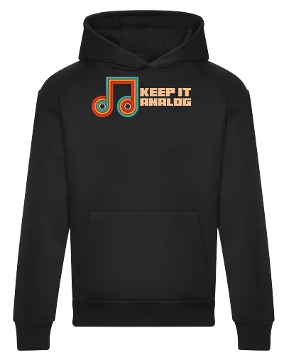 Keep It Analog - music, 70s, 80s, 90s, analog, band, cassette, cassette tape, geek, musician, nostalgia, old school, retro, rock, vintage - Heavyweight Hoodie
