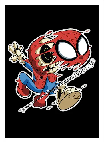 Freaky Skelett Spinnen Held - Cartoon Horror Underground - Comic, freaky Skelett Spinnen Held Art, Cartoon Horror Underground, roter Masken Held dunkles Shirt, Horror Cartoon Skelett, Spinne Maske reißend Art, dunkles Pop Art Held, alternativer freaky Spinne, verrückte Cartoon Mode, Spinne Netz Skelett Art, Underground dunkles Geek, Spider-Man, Peter Parker, MCU, Spider-Verse, Superhero, cartoon horror, Horror Nostalgie Superheld, Punk Spinne Cartoon, alternative Cartoon Shirt, dunkle Retro Spinne Art, chaotischer roter Cartoon Held - Kunstdruck