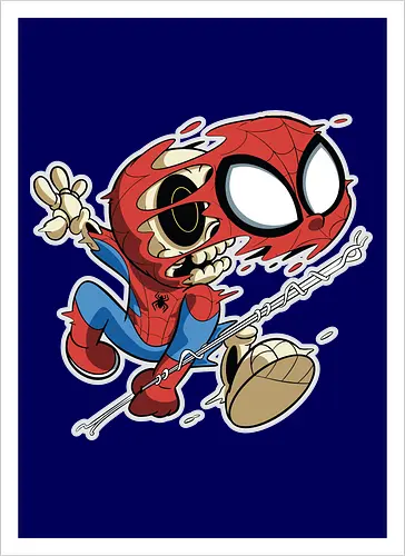 Freaky Skelett Spinnen Held - Cartoon Horror Underground - Comic, freaky Skelett Spinnen Held Art, Cartoon Horror Underground, roter Masken Held dunkles Shirt, Horror Cartoon Skelett, Spinne Maske reißend Art, dunkles Pop Art Held, alternativer freaky Spinne, verrückte Cartoon Mode, Spinne Netz Skelett Art, Underground dunkles Geek, Spider-Man, Peter Parker, MCU, Spider-Verse, Superhero, cartoon horror, Horror Nostalgie Superheld, Punk Spinne Cartoon, alternative Cartoon Shirt, dunkle Retro Spinne Art, chaotischer roter Cartoon Held - Kunstdruck