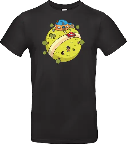 King Kai's Planet: 10x Gravity Training - classic manga clothing, King Kais planet shirt, Dragon Ball merch, anime training graphic tee, nostalgic 90s anime apparel, retro shonen streetwear, Goku training design, vintage anime landscape, aesthetic otaku fashion, isometric anime art - Standard T-Shirt