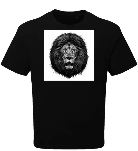 Lion Charcoal Art - Oversize T-Shirt