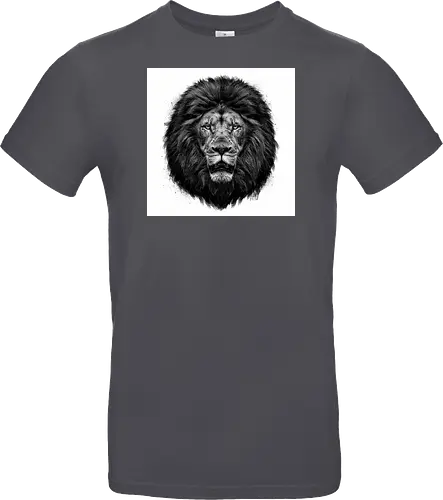 Lion Charcoal Art - Standard T-Shirt