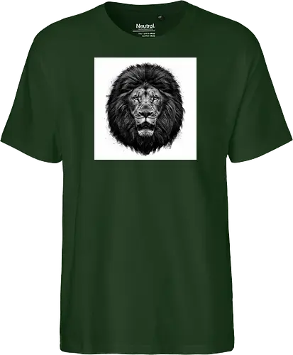 Lion Charcoal Art - Fairtrade T-Shirt