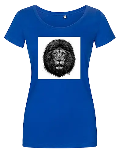 Lion Charcoal Art - Damen T-Shirt