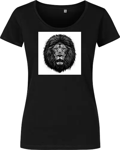 Lion Charcoal Art - Damen T-Shirt