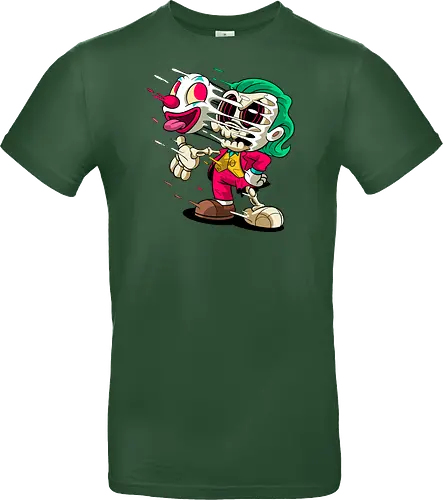 Freaky Clown Schurke – Dunkle Cartoon Horror Underground - freaky Clown Schurke Art, Cartoon Horror Underground, Schurke Clown dunkles Shirt, Horror Cartoon Clown, grünes Haar Schurke Art, Joker, dunkles Pop Art Schurke, alternativer freaky Clown, verrückte Cartoon Mode, chaotischer Skelett Clown Art, Underground dunkles Geek, Horror Nostalgie Schurke, Punk Clown Cartoon, alternative Cartoon Shirt, dunkle Retro Schurke Art, chaotischer grüner Cartoon Clown - Standard T-Shirt