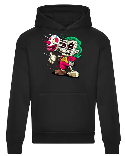 Freaky Clown Schurke – Dunkle Cartoon Horror Underground - freaky Clown Schurke Art, Cartoon Horror Underground, Schurke Clown dunkles Shirt, Horror Cartoon Clown, grünes Haar Schurke Art, Joker, dunkles Pop Art Schurke, alternativer freaky Clown, verrückte Cartoon Mode, chaotischer Skelett Clown Art, Underground dunkles Geek, Horror Nostalgie Schurke, Punk Clown Cartoon, alternative Cartoon Shirt, dunkle Retro Schurke Art, chaotischer grüner Cartoon Clown - Heavyweight Hoodie