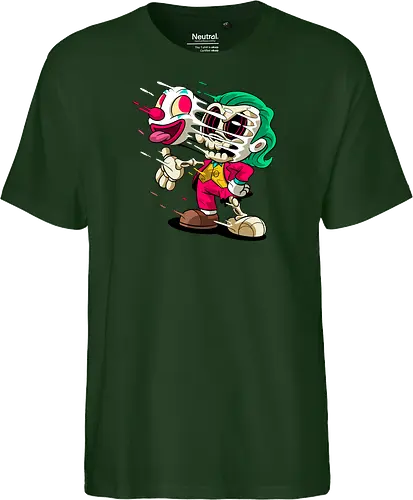 Freaky Clown Schurke – Dunkle Cartoon Horror Underground - freaky Clown Schurke Art, Cartoon Horror Underground, Schurke Clown dunkles Shirt, Horror Cartoon Clown, grünes Haar Schurke Art, Joker, dunkles Pop Art Schurke, alternativer freaky Clown, verrückte Cartoon Mode, chaotischer Skelett Clown Art, Underground dunkles Geek, Horror Nostalgie Schurke, Punk Clown Cartoon, alternative Cartoon Shirt, dunkle Retro Schurke Art, chaotischer grüner Cartoon Clown - Fairtrade T-Shirt
