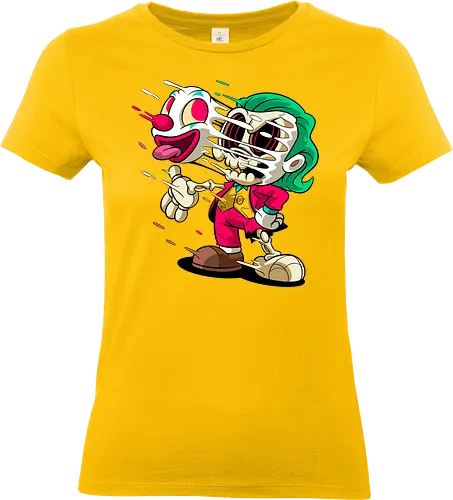 Freaky Clown Schurke – Dunkle Cartoon Horror Underground - freaky Clown Schurke Art, Cartoon Horror Underground, Schurke Clown dunkles Shirt, Horror Cartoon Clown, grünes Haar Schurke Art, Joker, dunkles Pop Art Schurke, alternativer freaky Clown, verrückte Cartoon Mode, chaotischer Skelett Clown Art, Underground dunkles Geek, Horror Nostalgie Schurke, Punk Clown Cartoon, alternative Cartoon Shirt, dunkle Retro Schurke Art, chaotischer grüner Cartoon Clown - Standard T-Shirt (Frauen)