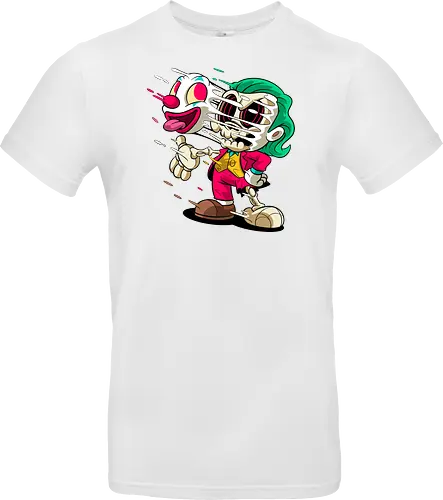 Freaky Clown Schurke – Dunkle Cartoon Horror Underground - freaky Clown Schurke Art, Cartoon Horror Underground, Schurke Clown dunkles Shirt, Horror Cartoon Clown, grünes Haar Schurke Art, Joker, dunkles Pop Art Schurke, alternativer freaky Clown, verrückte Cartoon Mode, chaotischer Skelett Clown Art, Underground dunkles Geek, Horror Nostalgie Schurke, Punk Clown Cartoon, alternative Cartoon Shirt, dunkle Retro Schurke Art, chaotischer grüner Cartoon Clown - Standard T-Shirt