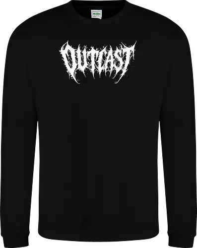 Outcast - outcast, death metal, metal logo, metalcore, goth aesthetic, hardcore, black metal, alternative style, outsider, grunge, punk rock, edgy design, underground, heavy metal, dark aesthetic, band style, brutal logo, alternative fashion, anti-mainstream - Sweatshirt