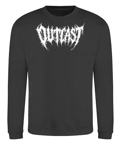 Outcast - outcast, death metal, metal logo, metalcore, goth aesthetic, hardcore, black metal, alternative style, outsider, grunge, punk rock, edgy design, underground, heavy metal, dark aesthetic, band style, brutal logo, alternative fashion, anti-mainstream - Sweatshirt