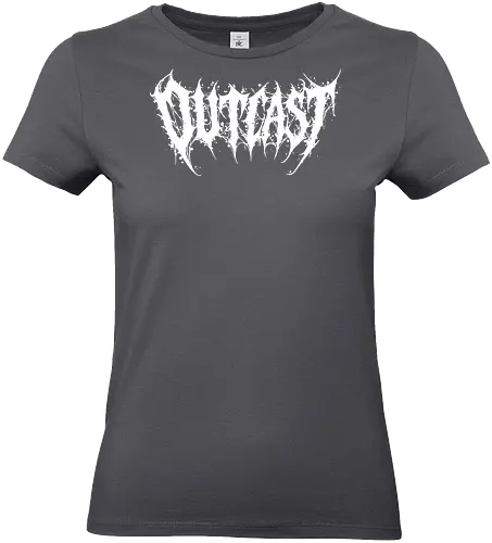 Outcast - outcast, death metal, metal logo, metalcore, goth aesthetic, hardcore, black metal, alternative style, outsider, grunge, punk rock, edgy design, underground, heavy metal, dark aesthetic, band style, brutal logo, alternative fashion, anti-mainstream - Standard T-Shirt (Frauen)