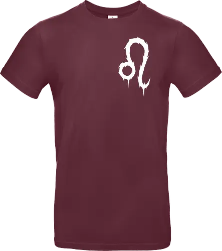 Leo Heavy Metal Symbol - leo, heavy metal leo, july birthday, august birthday, death metal zodiac, metalhead leo, goth zodiac, metal logo, astrology, zodiac sign, leo birthday, leo gift, alternative fashion, dark astrology, horoscope, spiky zodiac - Standard T-Shirt