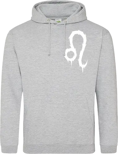 Leo Heavy Metal Symbol - leo, heavy metal leo, july birthday, august birthday, death metal zodiac, metalhead leo, goth zodiac, metal logo, astrology, zodiac sign, leo birthday, leo gift, alternative fashion, dark astrology, horoscope, spiky zodiac - Standard Hoodie