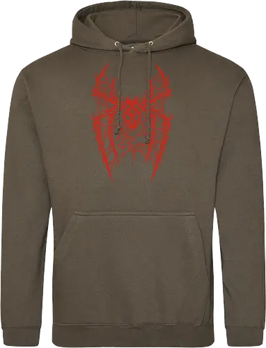 Spider Core - death metal, heavy metal, metalhead, spider, metal logo, dark aesthetic, gothic, cyber sigilism, anti hero, spiderweb, deathcore, streetwear, dark art, grunge, metal band - Standard Hoodie