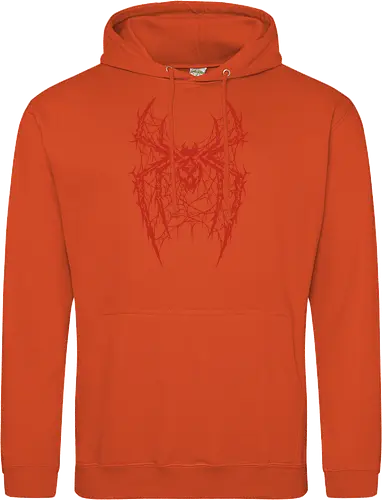 Spider Core - death metal, heavy metal, metalhead, spider, metal logo, dark aesthetic, gothic, cyber sigilism, anti hero, spiderweb, deathcore, streetwear, dark art, grunge, metal band - Standard Hoodie