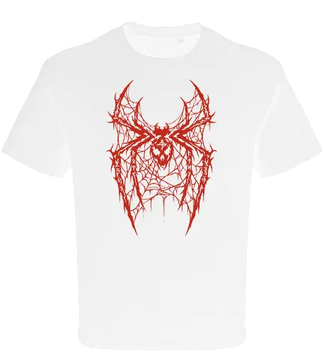 Spider Core - death metal, heavy metal, metalhead, spider, metal logo, dark aesthetic, gothic, cyber sigilism, anti hero, spiderweb, deathcore, streetwear, dark art, grunge, metal band - Oversize T-Shirt