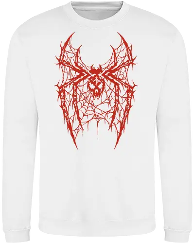 Spider Core - death metal, heavy metal, metalhead, spider, metal logo, dark aesthetic, gothic, cyber sigilism, anti hero, spiderweb, deathcore, streetwear, dark art, grunge, metal band - Sweatshirt