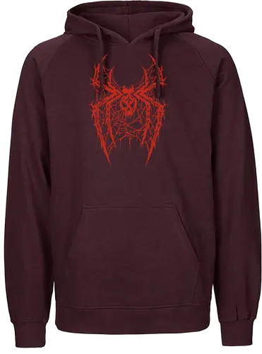 Spider Core - death metal, heavy metal, metalhead, spider, metal logo, dark aesthetic, gothic, cyber sigilism, anti hero, spiderweb, deathcore, streetwear, dark art, grunge, metal band - Fairtrade Hoodie