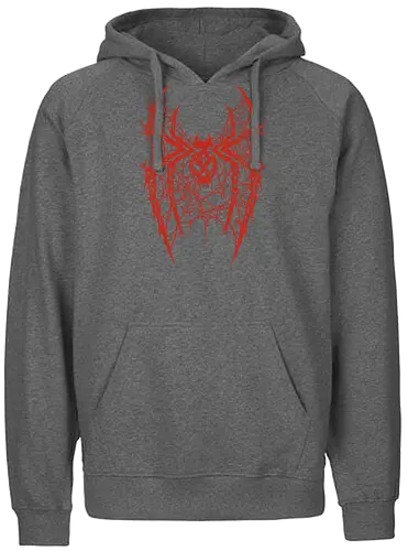 Spider Core - death metal, heavy metal, metalhead, spider, metal logo, dark aesthetic, gothic, cyber sigilism, anti hero, spiderweb, deathcore, streetwear, dark art, grunge, metal band - Fairtrade Hoodie