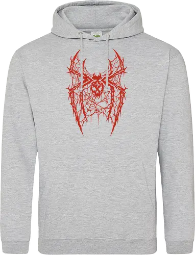 Spider Core - death metal, heavy metal, metalhead, spider, metal logo, dark aesthetic, gothic, cyber sigilism, anti hero, spiderweb, deathcore, streetwear, dark art, grunge, metal band - Standard Hoodie