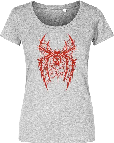 Spider Core - death metal, heavy metal, metalhead, spider, metal logo, dark aesthetic, gothic, cyber sigilism, anti hero, spiderweb, deathcore, streetwear, dark art, grunge, metal band - Damen T-Shirt