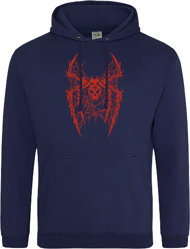 Spider Core - death metal, heavy metal, metalhead, spider, metal logo, dark aesthetic, gothic, cyber sigilism, anti hero, spiderweb, deathcore, streetwear, dark art, grunge, metal band - Standard Hoodie