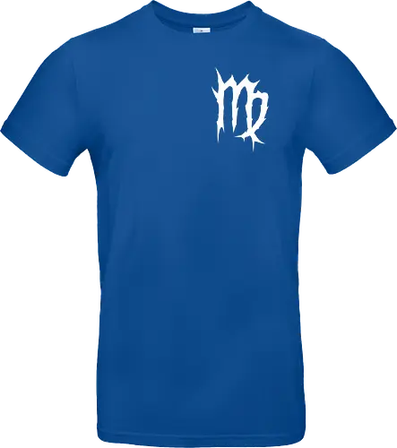 Virgo Heavy Metal Symbol - fractured lines, minimalist gothic art, esoteric fashion, virgo, virgo maiden, maiden glyph, doom metal style, industrial aesthetic, grunge clothing, analytical mind, august birthday, september birthday, virgo merch gift, monochrome streetwear, dark earth sign, punk rock gear - Standard T-Shirt