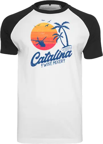 Catalina Wine Mixer - winery, catalina wine mixer, beach, best friends, boats and hoes, fishing, funny, movies, prestige worldwide, sailing, songbird, step brothers, summer, will ferrell, wine lover - Raglan T-Shirt