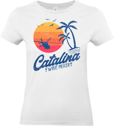 Catalina Wine Mixer - winery, catalina wine mixer, beach, best friends, boats and hoes, fishing, funny, movies, prestige worldwide, sailing, songbird, step brothers, summer, will ferrell, wine lover - Standard T-Shirt (Frauen)